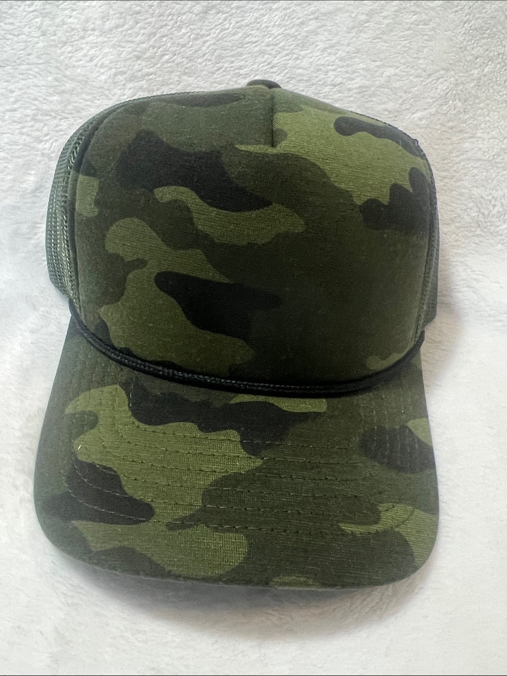 C.C Olive Green Camo Mesh Trucker Hat